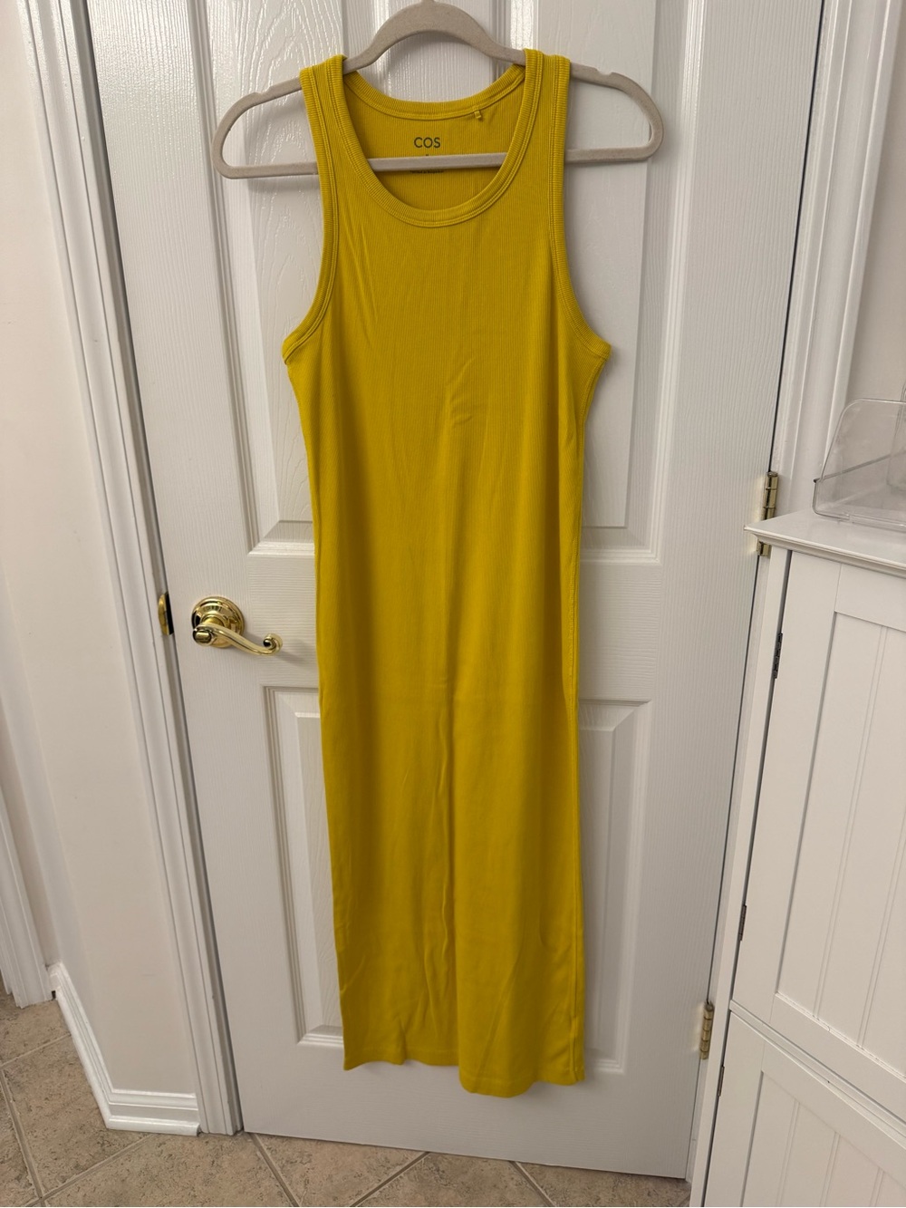 COS Sleeveless Maxi Dress in Yellow